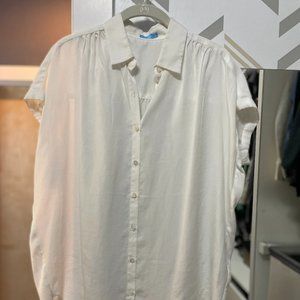 J. McLauglin Oversized White Button Down Shirt Size Small